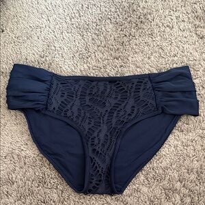 Aerie Navy Lace Bikini Bottom